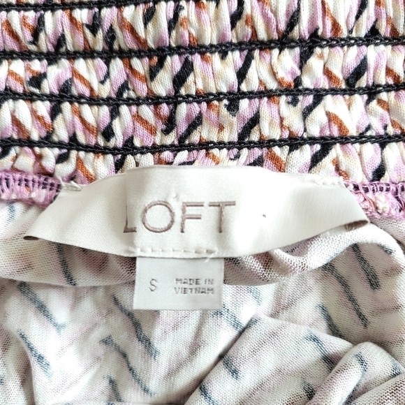 LOFT Chevron Print Flounce Pocket Maxi Dress Small - Picture 12 of 13